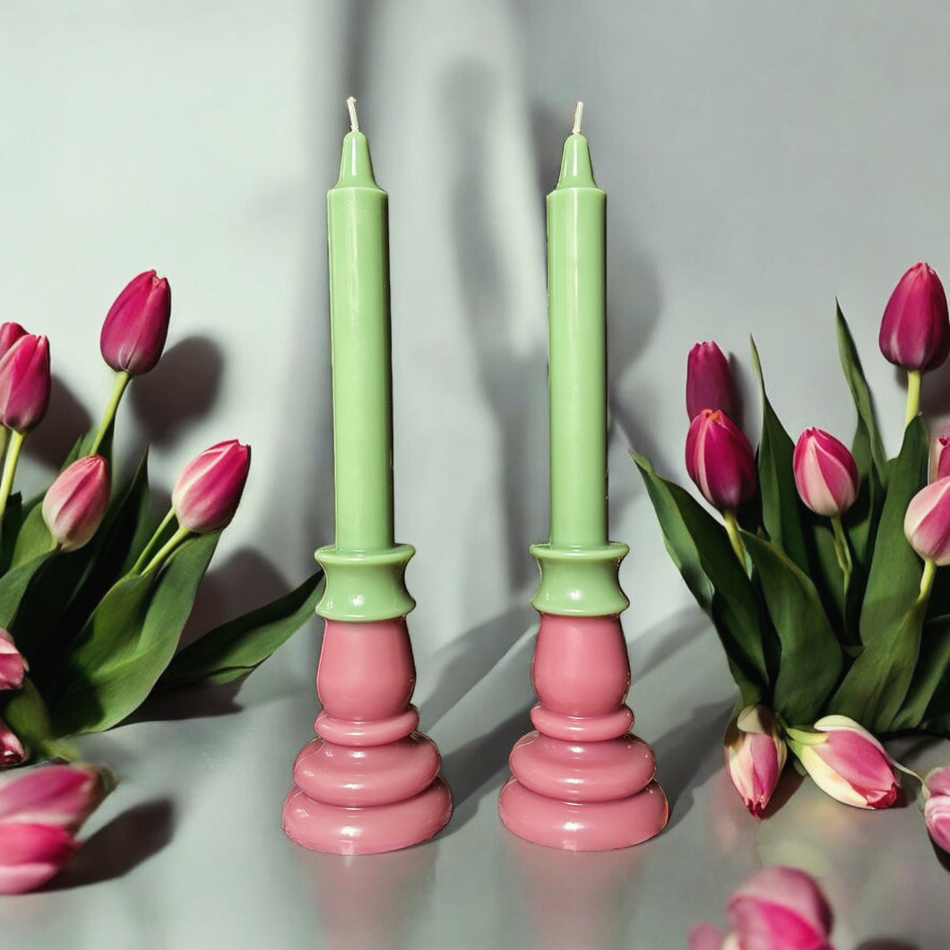 Rose Pastel et Vert Menthe